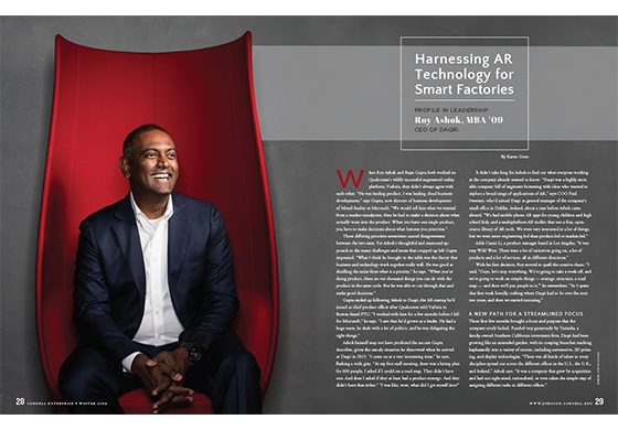 Feature story of Roy Ashok, CEO of Daqri, an AR startup
