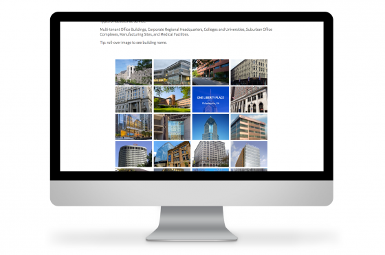 Clients page - scrolled
