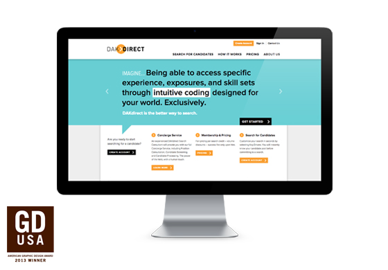 2014 Winner: American Web Design Award and 2013 Winner: DAKdirect website